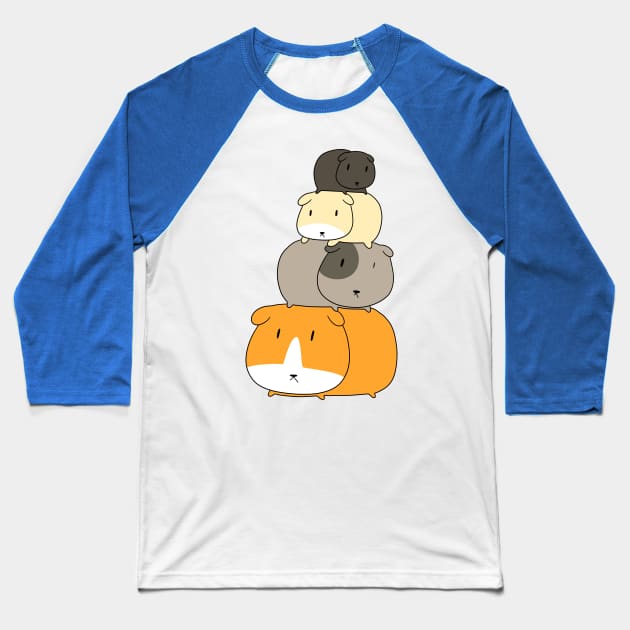 Guinea Pig Stack Baseball T-Shirt by saradaboru